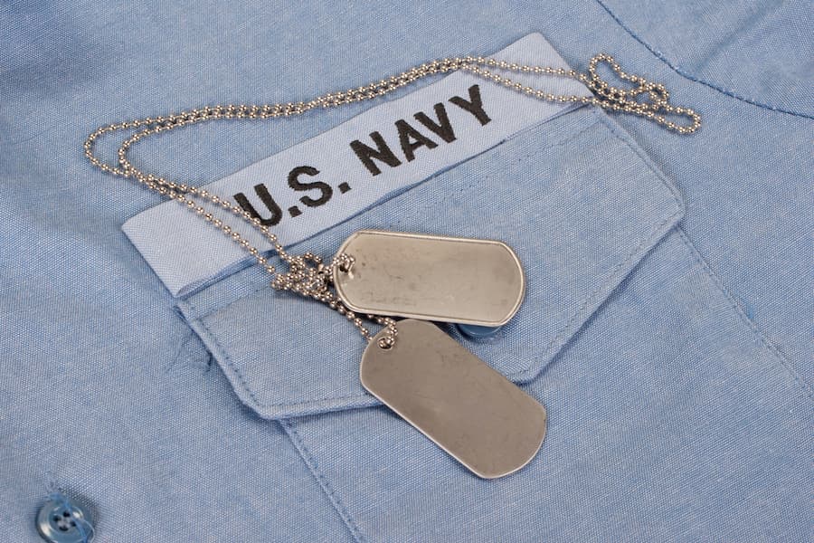 us navy uniform with blank tags
